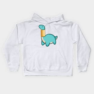 Long Neck stuck in pasta, Brontosaurus, Brachiosaurus Kids Hoodie